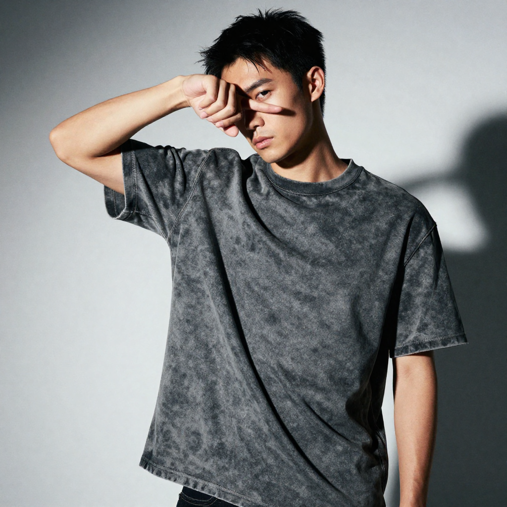 Acid Wash Tee – Grey