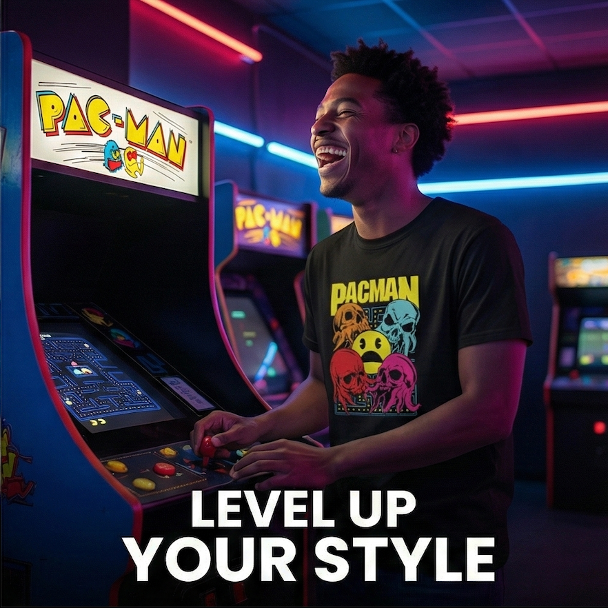 Unisex Classic Pacman T-Shirt (Black)