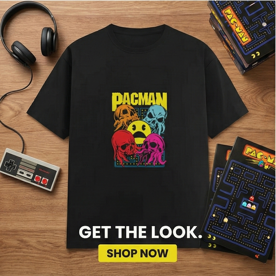 Unisex Classic Pacman T-Shirt (Black)