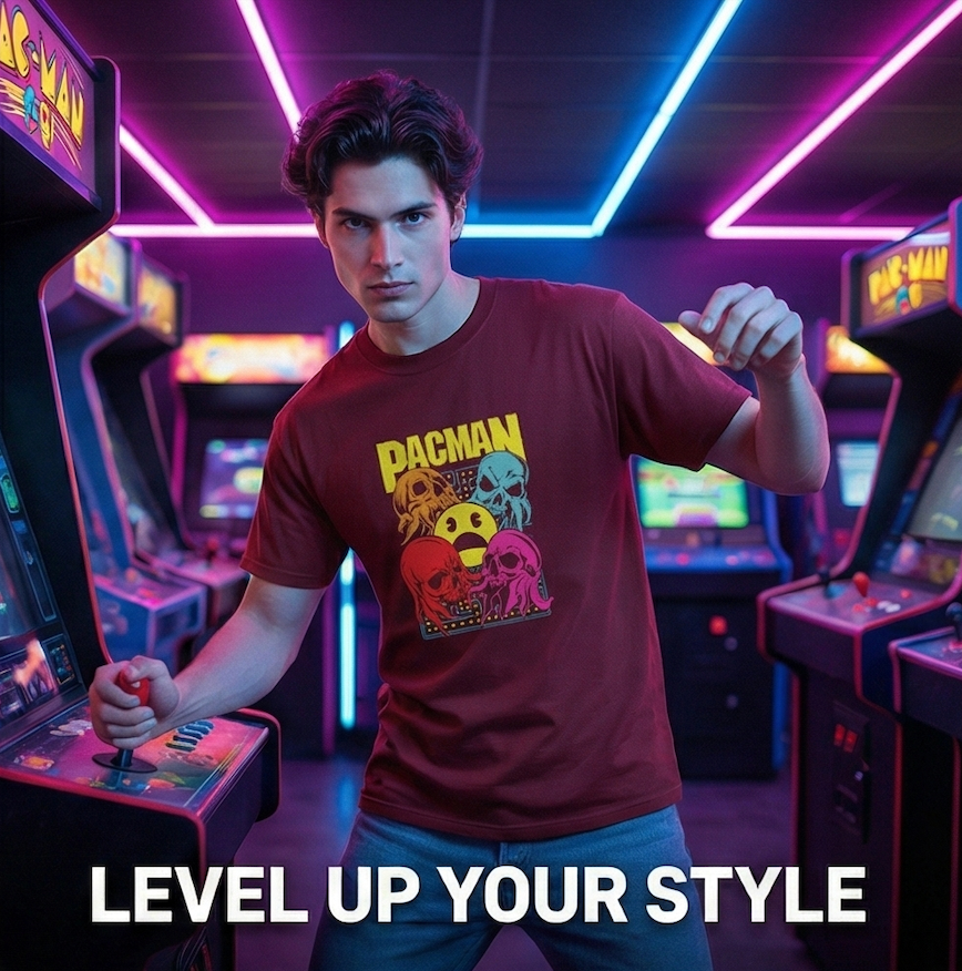 Level up your style with exclusive Pacman Tshirt